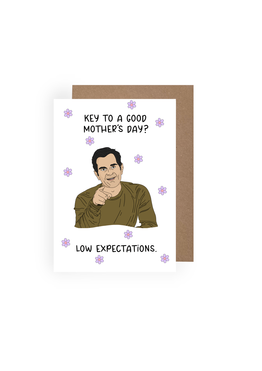 A Modern Family Phil Dunphy themed Mothers Day Card