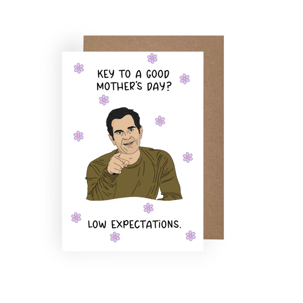 A Modern Family Phil Dunphy themed Mothers Day Card