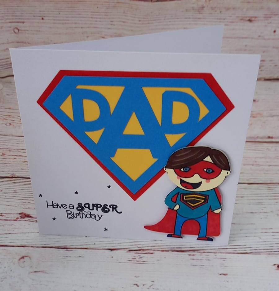 Superhero Birthday for Dad, Card for Best Dad, Birthday card for my Hero 