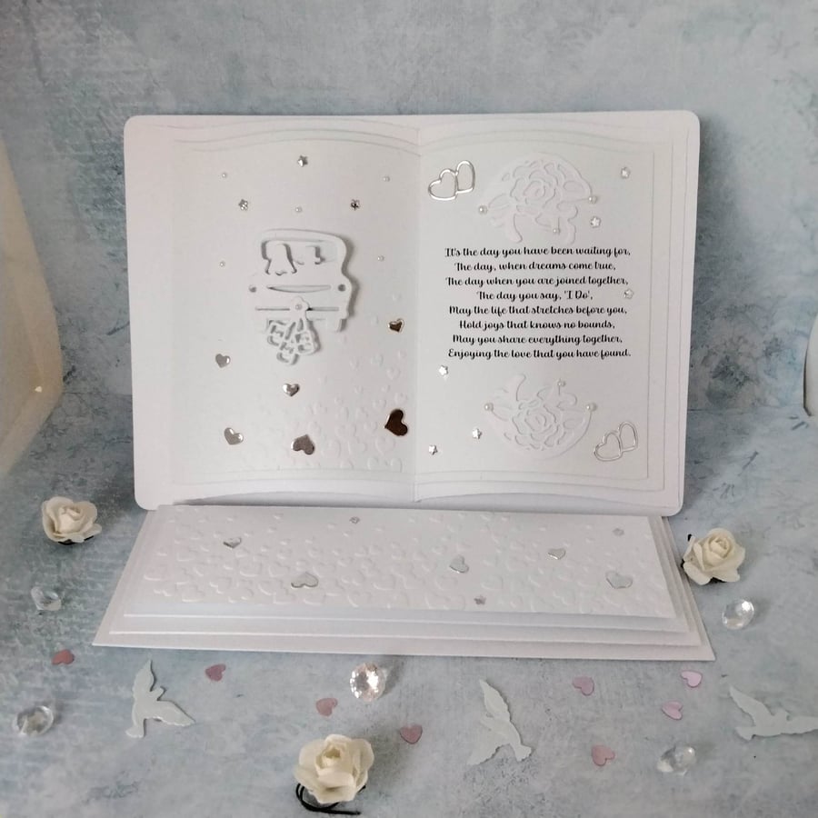 Luxury, handmade, personalized Wedding, Anniversary, card