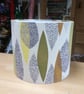 Iconic 50s MID CENTURY MODERN Leaf VIntage Barkcloth Fabric Lampshade option  - Image 2