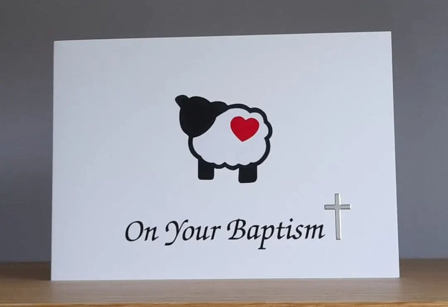 A6 On Your Baptism Greeting Card 