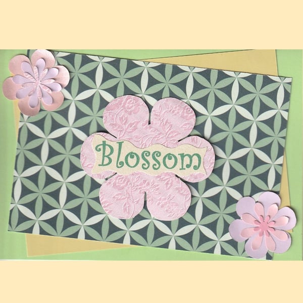 Handmade “Blossom” Blank Card