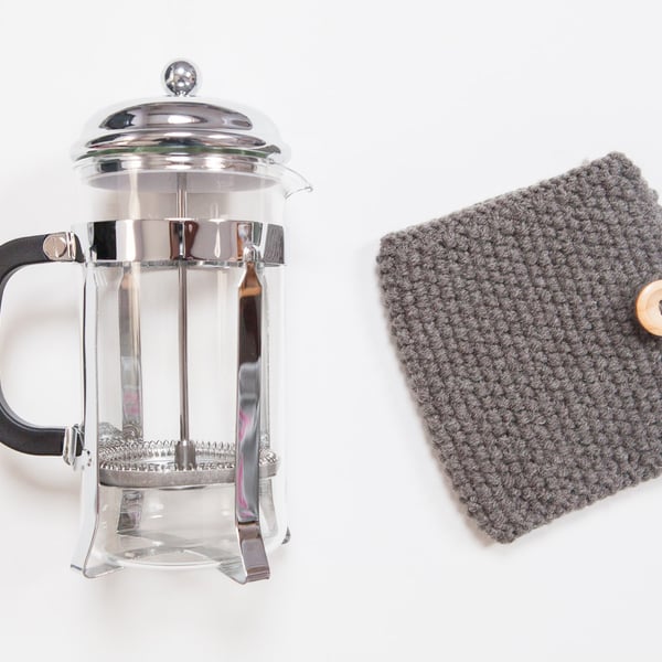 Charcoal coffee cosy - Cafetiere cosy - Coffee jug warmer - French press cover