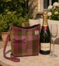 A Harris Tweed Bucket Bag with Dragonfly Embroidery