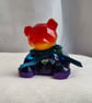 Gorgeous Rainbow Resin Art Bear Figurine