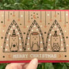 Three wise owls - Christmas greetings card