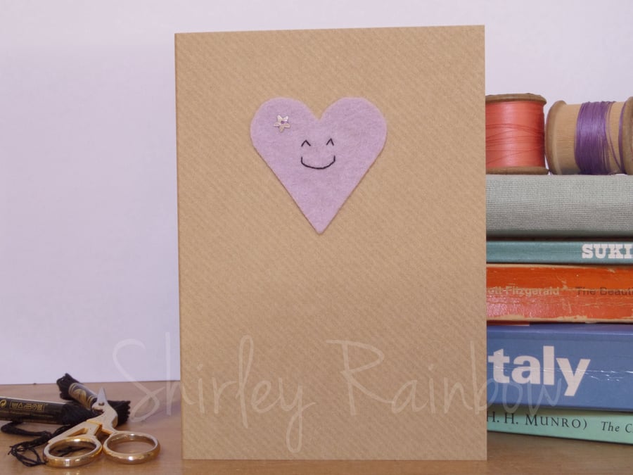 Happy Face Card- Heart