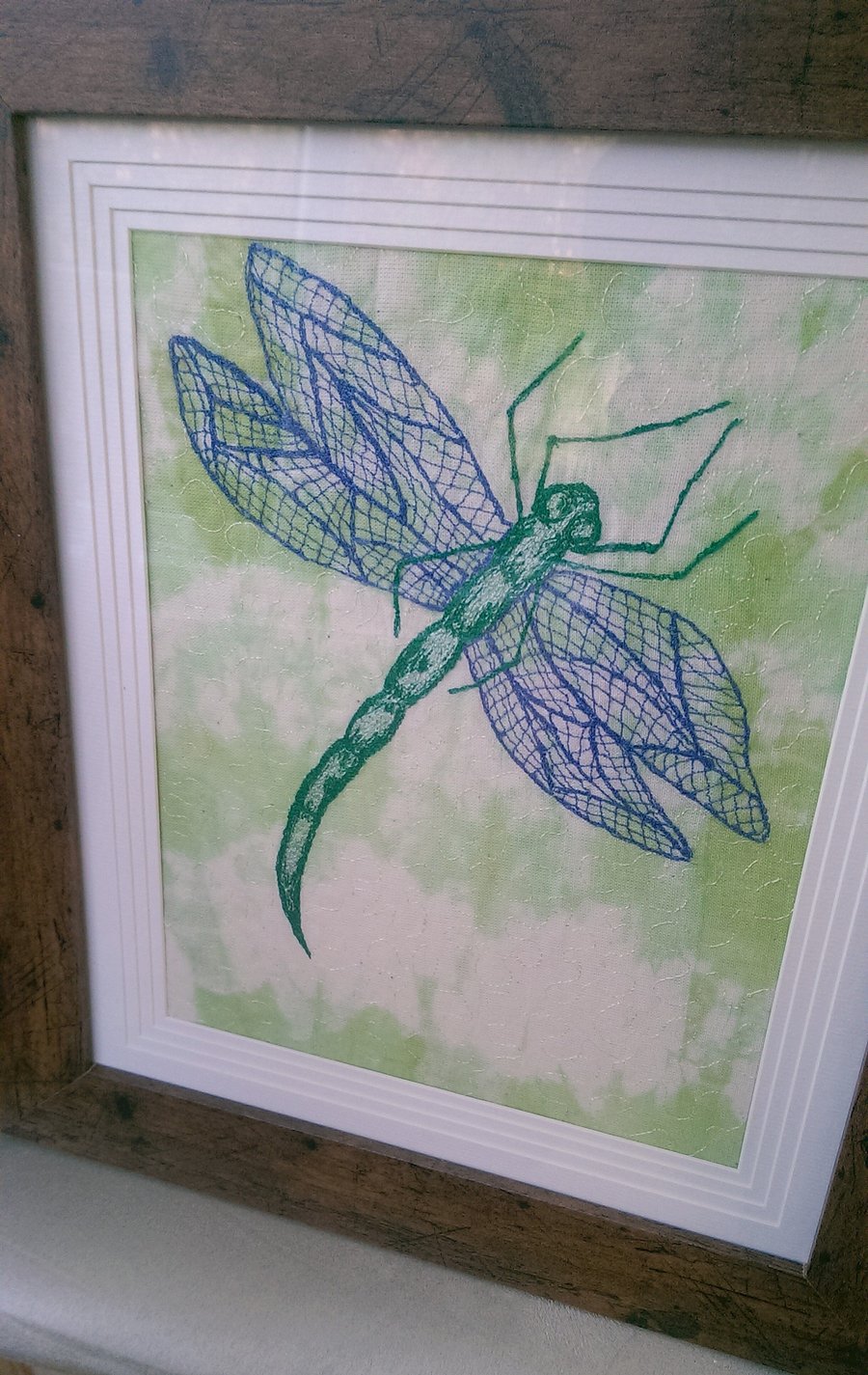 Dragonfly Machine Embroidered Picture