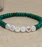 "grow" green howlite stretch  affirmation bracelet  - Image 6