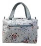 Large wash bag in Liberty cotton, floral toiletries bag with handles and pocket.