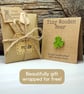 Irish Shamrock Pin, Handmade Wooden Clover Brooch, Lucky Gift - Image 4