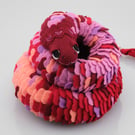 Coiled snake felt ornament