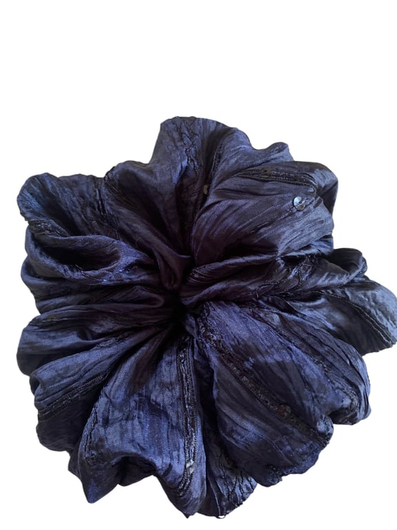 Luxury Extra Fluffy Scrunchy with Embroidery and Sequins.