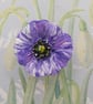 PURPLE POPPY BROOCH Animal Memorial Pin War Amimals Remembrance Pin HAND PAINTED - Image 1