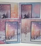 Boxed Set of 4 Winter Note Cards - Snowy Forest - Image 4