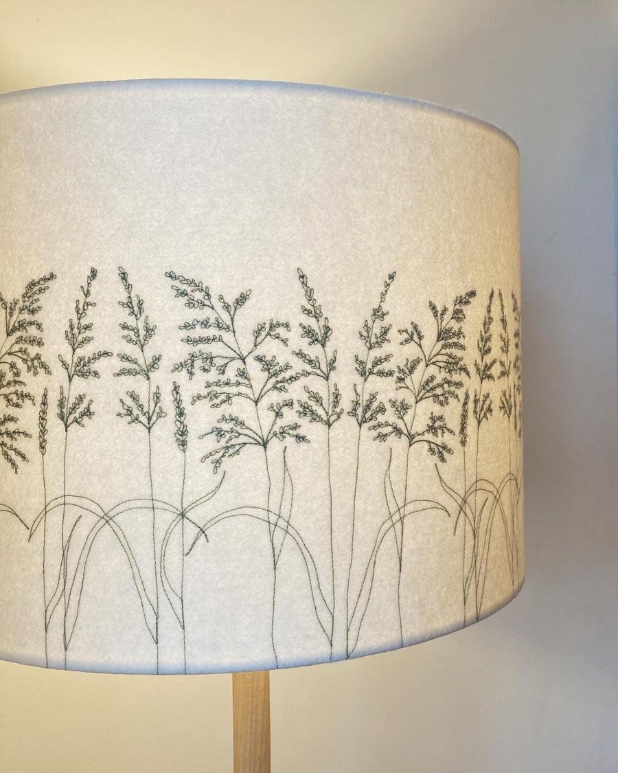 Grass Embroidered Lampshade