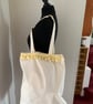 Hand painted tote bag with large paisley design  - Image 2
