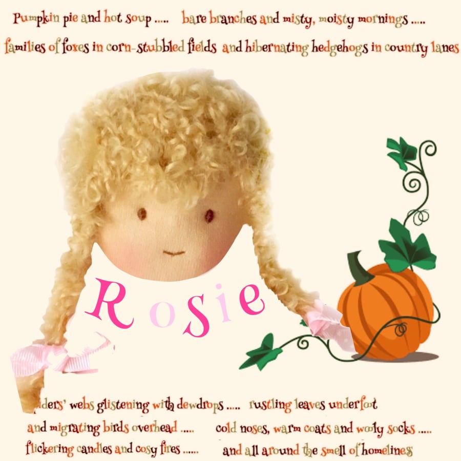 Rosie Robertson -  a handcrafted Mulberry Green doll