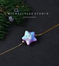 Large Yellow Star 3D Fire Opal Bracelet with 925 Sterling Silver Chain - Image 4