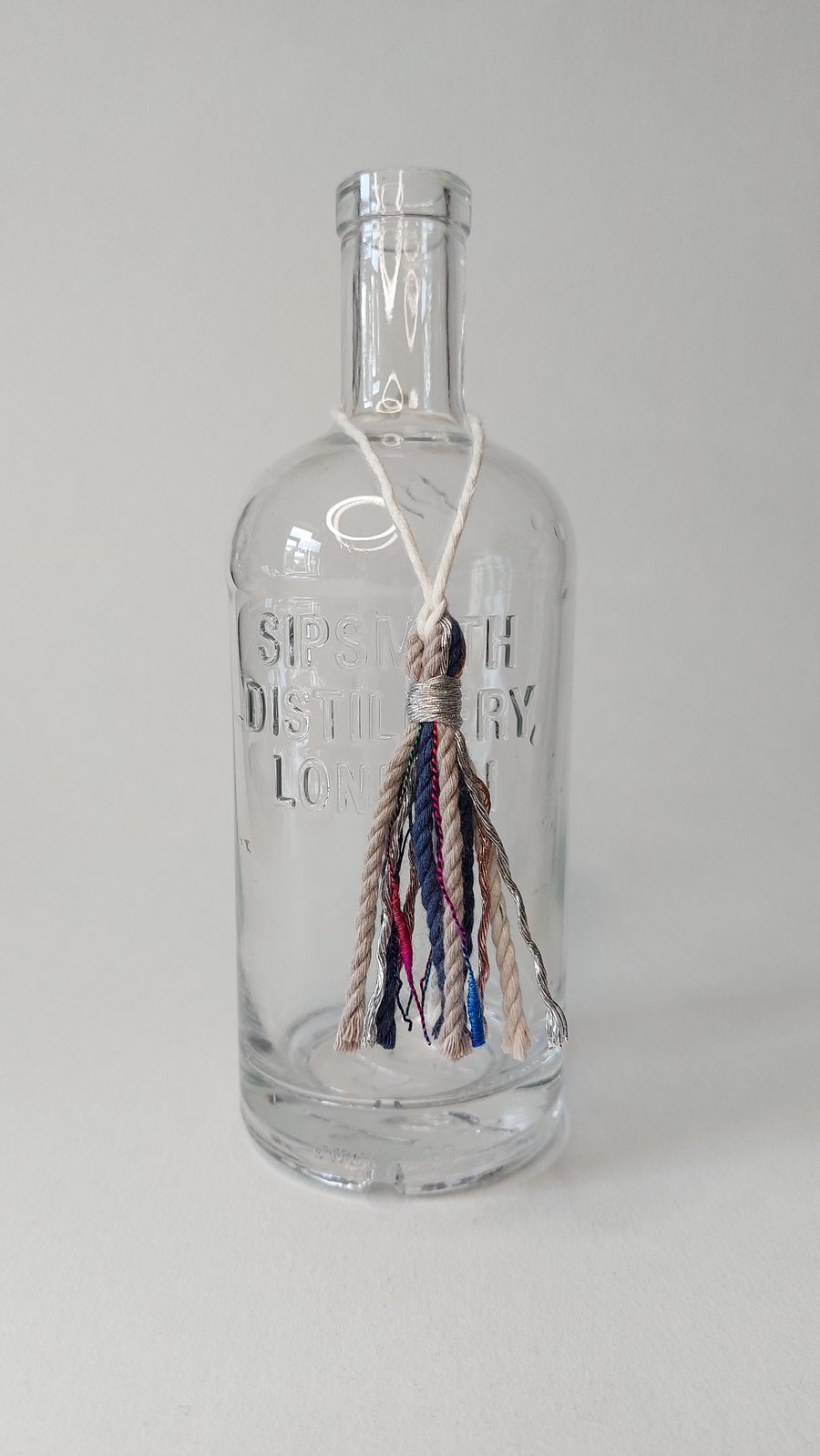 Eco Friendly Gift Tassel - multi colour re-loved threads