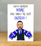 Personalised Barry Ferguson Birthday Card, Rangers Football, mum, dad, grandad,s