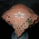 Crochet Dragonfly Bandana - Sparkle Peach