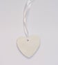 Paw print embossed clay heart hanging decoration, gift for a cat or dog lover  - Image 5