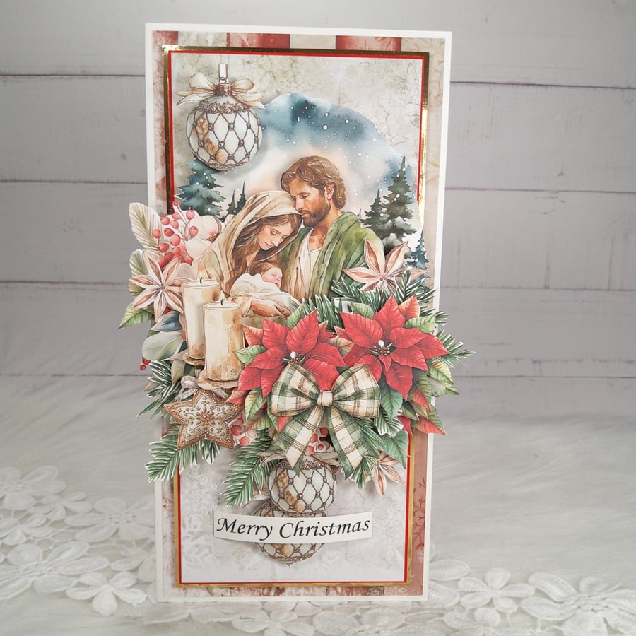 Handmade Christmas Card (70) Holy Family 