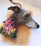 Needle Felted Lurcher Brooch