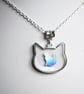 Holographic Cat Pendant Necklace, Cat Lover Gift - Image 3