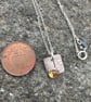 Citrine Necklace with Textured Silver - Image 2