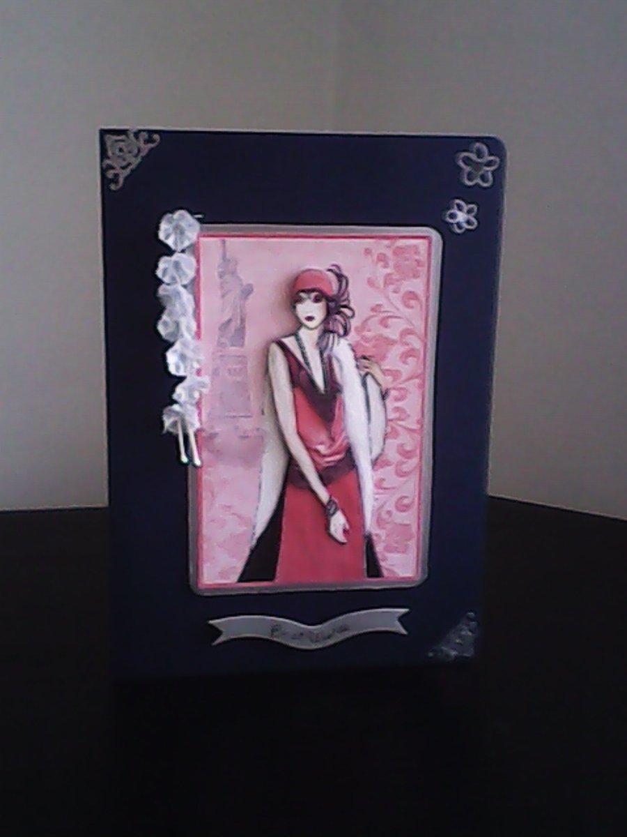 Art Deco Lady Card