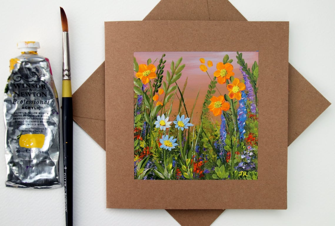 Original painting - Greetings card "Countryside Flowers" (Ref no 95)