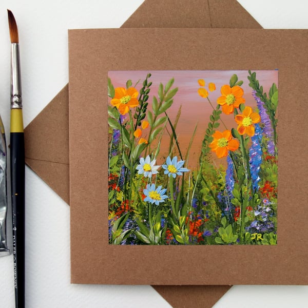 Original painting - Greetings card "Countryside Flowers" (Ref no 95)