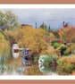 Norfolk Fen in Autumn Greeting Card A5 - Image 1