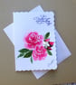 hand painted floral Sympathy card ( ref FA1 J1 ) - Image 1