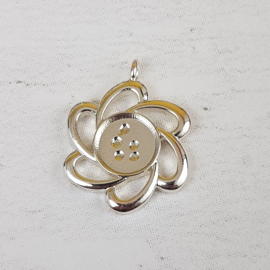 Glue on Pendant Setting, Cabochon Setting, Pendant Mount, Silver Plated 2