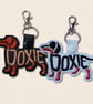 Doxie Keyring - Dog Silhouette Word Art Accessory