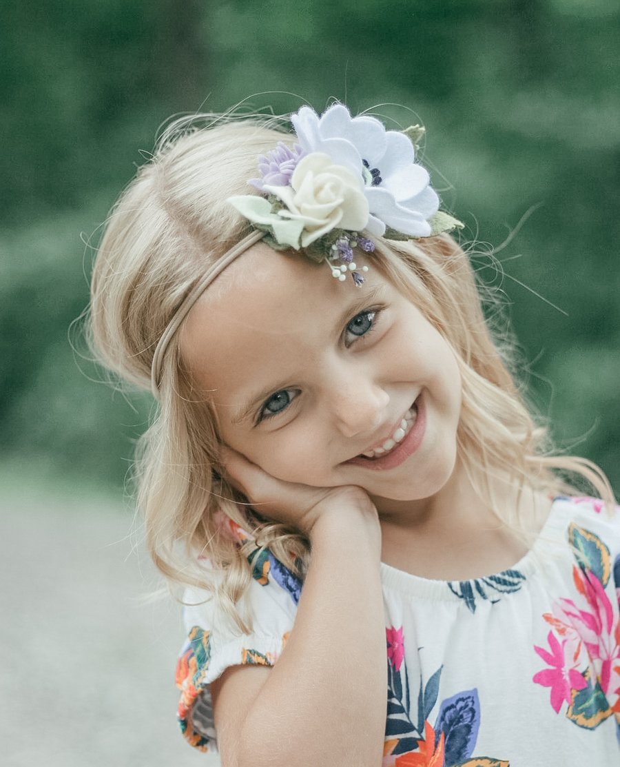 Summer Flower Headband, Boho Flower Crown, Anemone Headband