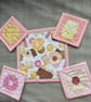 Handmade Biscuit Quilted Coasters & Mug Rug Set - Tea Lover Gift - Image 2