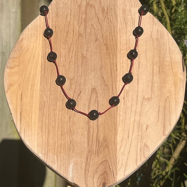 Lava beaded necklace