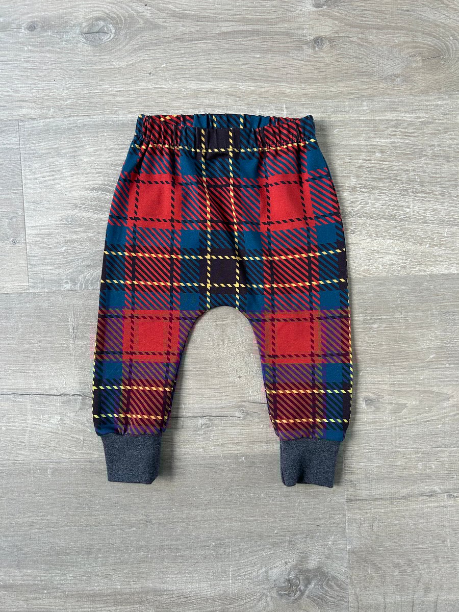 Red and Blue Tartan leggings - sizes up to 5 years