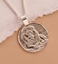 Lion Engraved Sterling Silver Coin Necklace - Image 3