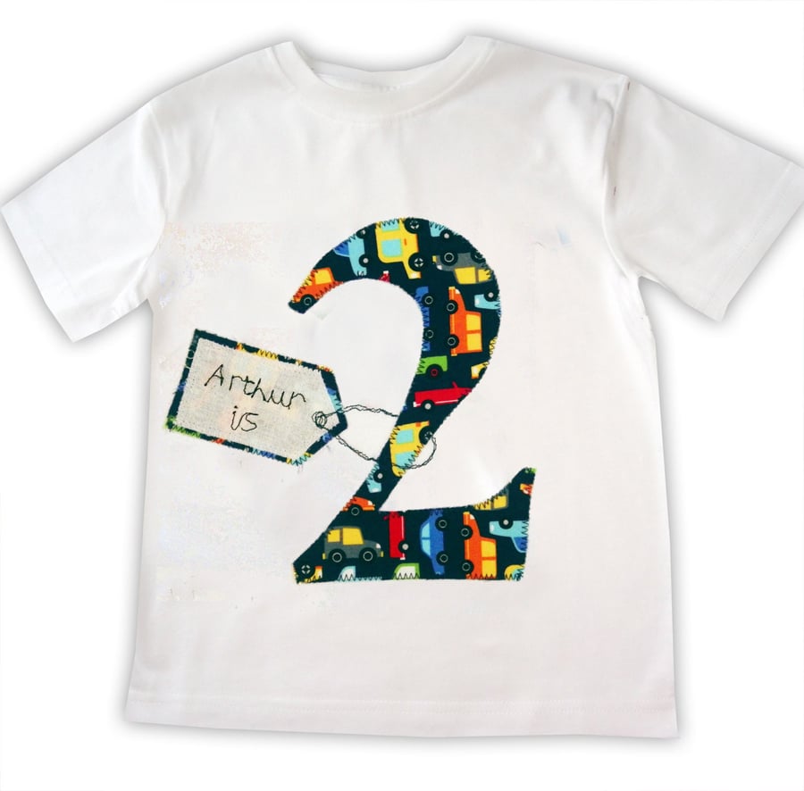 Boy's Age T-Shirt, Birthday Shirt, Boys Personalised T-shirt