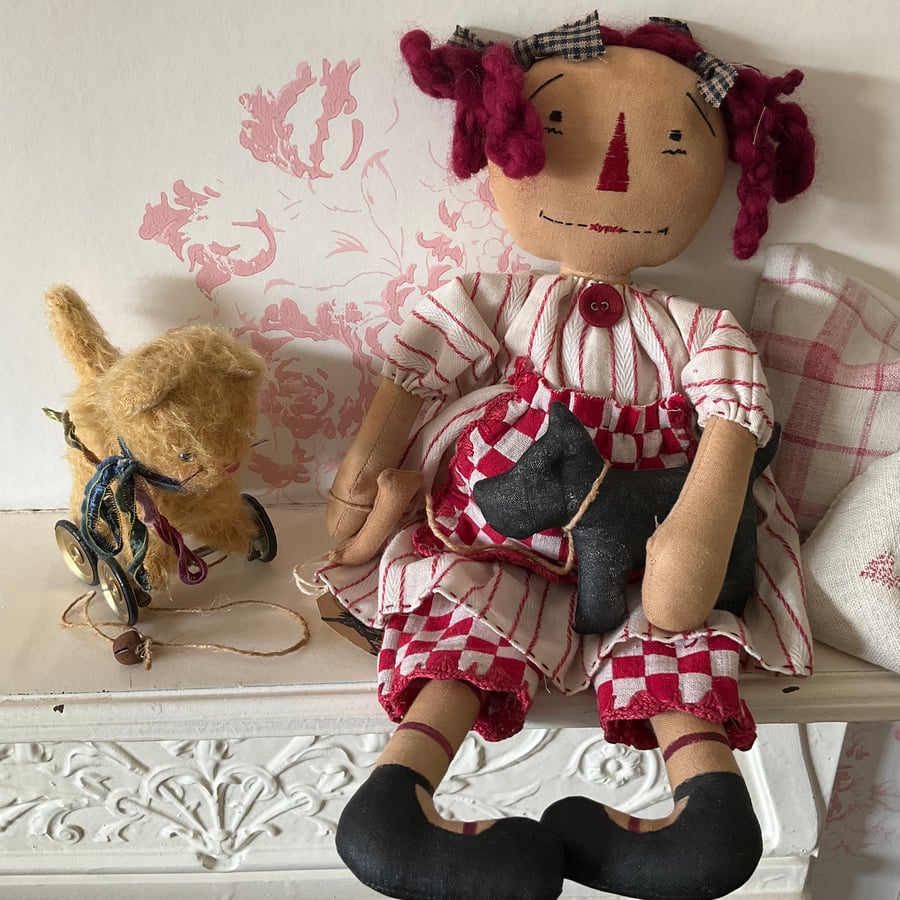 Homespun Raggedy Ann Doll