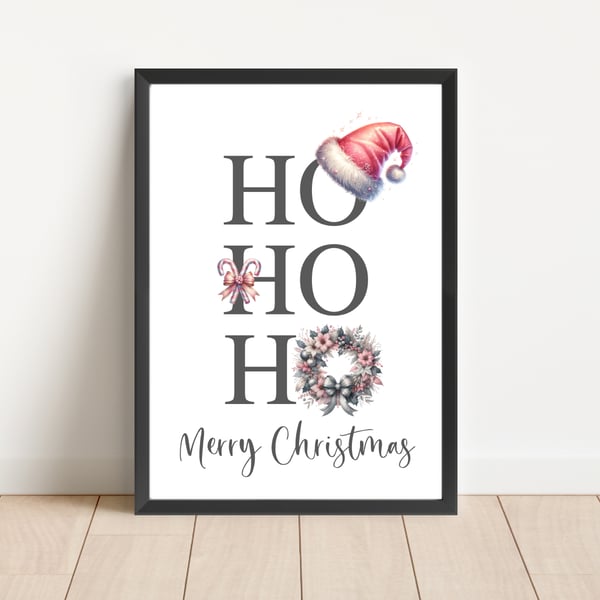 Christmas Print Wall Art Home Decor Festive Gift