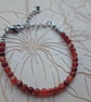 Orange Red carnelian bracelet  - Image 1