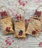 Kitten in vintage quilt pocket