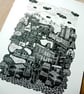 Loughborough Hand Pulled Limited Edition Screen Print - Image 2